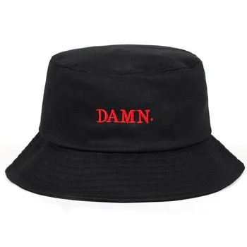 2020 г. нова черна кофа шапка за жени, мъже проклети бродерия рибарска шапка мода кофа шапки маркови шапки