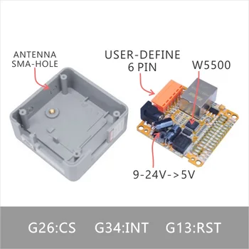 Официален модул LAN M5Stack с чип W5500 LanProto Ethernet преобразува мрежов модул, микроконтролер, за Arduino 9-24V на 5V