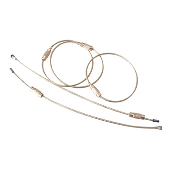 Етикет Luggaga верига тел злато 10x,hang Luggaga метал Ключодържател кабел на тел от неръждаема стомана