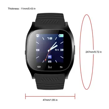 Актуализация M26 Wireless Bluetooth V4.0 Smartwatch Smart Wrist Electronic Watches Sync Phone Mate за IOS на Apple iPhone и Android телефони