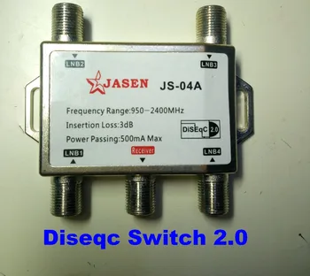 2 бр. JASEN JS-04A 4x1 DiSEqC ключа спътници на ДМА TV КОНВЕРТОРА превключвател за сателитен приемник