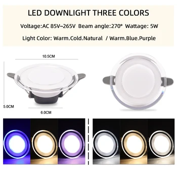 10шт лампа от 3 W 5 Watt led лампа AC220V шест цвята вградени led осветителни тела, лампи, кухня, хол закрит една лампа