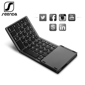 SeenDa Folding Wireless Bluetooth Keyboard акумулаторна клавиатура със сензорен панел Mini Keyboard за таблет IOS/Android/Windows iPad