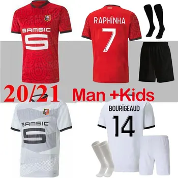 Kids kit 20 21 Stade running тениски 2020 2021 Raphinha CAMAVINGA Niang home away тениска Islandia зададете номер на името на