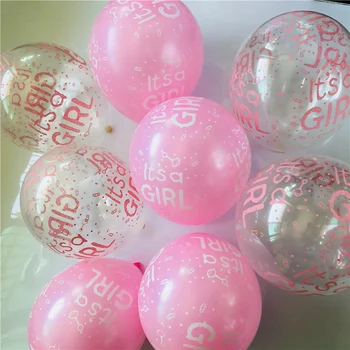 50 бр./лот It 's a Boy Baby Boy латексови балони на рожден Ден, на 12 инча 2.8 г прозрачен It' s a Girl Pink Baby Shower Party Decoration