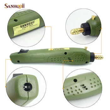 SANHOII вашия електроинструмент 16 000 об / мин преносима електрическа бормашина 0,5-3,15 мм, пробивни аксесоари за шлифоване на електрически бормашини