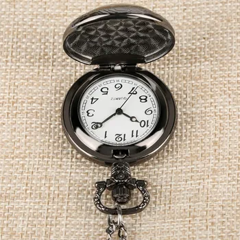 Кварцови часовници джобни всички хора черен ретро джобни часовници мъжете и жените Римски номер сплав джобни часовници характер Pattern кварц