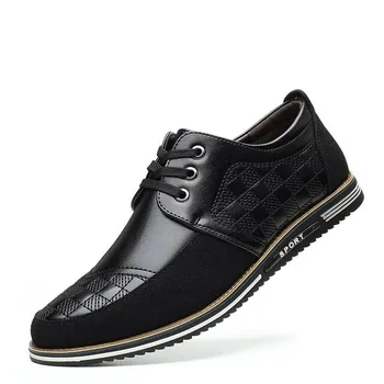 Естествена Кожа Мъжки Ежедневни Обувки Марка 2020 Нови Мъжки Мокасини Мокасини Дишащи Подхлъзване Върху Черни Обувки За Шофиране Плюс Размер 38-48