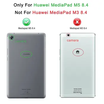 Фолио калъф Huawei Mediapad M5 8.4 SHT-AL09 SHT-W09 360 градуса въртяща се стойка кожен защитен калъф Mediapad M5 8.4 случаи