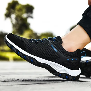 2020 г., Новата колекция пролет-есен Мъжки обувки за бягане на открито удобни MenTrianers маратонки, мъжки спортни обувки, спортна дишаща нож