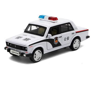 1: 32 играчка кола Лада полицията метални играчки сплав автомобили Diecasts & Toy Vehicles модел автомобил миниатюрна Мащабна модел на кола играчка за деца