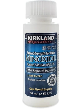 Kirkland signature / Миноксидил 5% / Лосион за растеж на косата и брадата с взетия дозатор / Стимулатор на растежа на коса