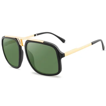 Нова мода слънчеви очила на марката дизайн реколта мъжки квадратни слънчеви очила луксозни мъжки големи нюанси UV400 очила Gafas de Sol