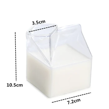 1 бр 250 мл половин литър мляко скоростна стил творчески мини-сметана кана стъклена чаша за мляко