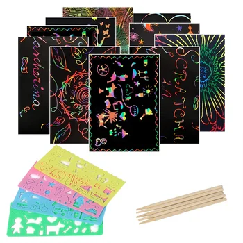 50шт САМ Дяволът paper for party доставки game kids gift rainbow magic Бои и Графити Stencil kids favor Коледа decor