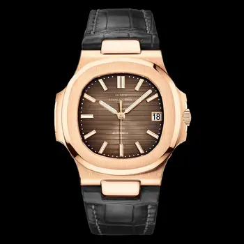 LGXIGE естествена кожа часовник мъжки пп мода топ Марка луксозни автоматични механични часовници за Nautilus стомана AAA мъжки ръчен часовник
