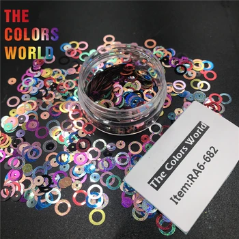 TCT-335 Hollow Ring Circle Нокти Glitter Nail Art Decoration FacePaint Tumblers Shaker Crafts Festival Accessories Party Supplies