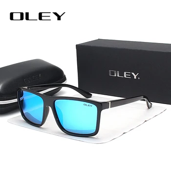 OLEY Марка поляризирани слънчеви очила мъжете UV400 класически мъжки квадратни очила ретро стил на шофиране пътуване очила унисекс Gafas Oculos