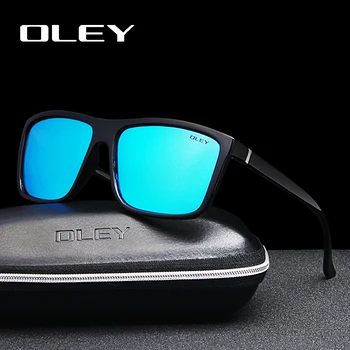 OLEY Марка поляризирани слънчеви очила мъжете UV400 класически мъжки квадратни очила ретро стил на шофиране пътуване очила унисекс Gafas Oculos
