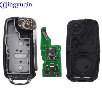 Jingyuqin 3Б Remote Car Key Control for VW/VOLKSWAGEN Caddy Eos, Golf, Jetta Beetle, Polo Up Tiguan, Touran 5K0837202AD 434mhz ID46