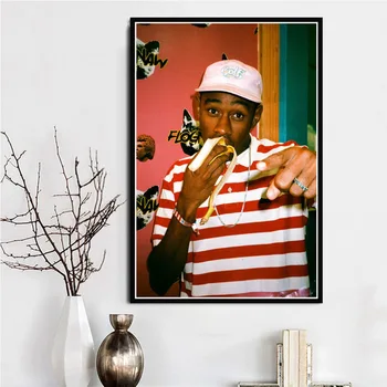 Създател на хип-хоп, рапърът певицата звезда платно картини скалисти щампи и плакати на изкуството на стената картина за хола декорация на дома