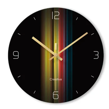 Цветни Творчески Дъга Нов Кварцов Стенен Часовник С Модерен Фантастичен Абстрактен Стил На Изкуството, Стенни Часовници И За Домашен Декор