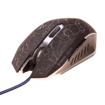 Жичен детска мишката на бутон на мишката Game Pro Gamer за преносим КОМПЮТЪР, настолен компютър професионална цветни светлини оптична мишка