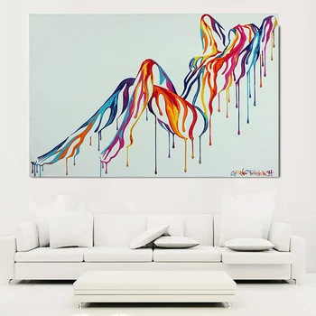 Цветни секси момиче голо платно изкуство плакати живопис на абстрактното изкуство поп печат изкуството на изкуството на стената картина за вашия интериор дневна