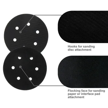 6 инча 6 дупки 150 мм защитен диск интерфейс Pad черно, електрически инструменти и аксесоари за полиране и шлайфане - кука и контур