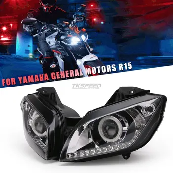 Мотоциклет, пълен с led фенер, за YAMAHA YZF R15 Angel Demon Eye HID проектор фарове YZF-R15 HID Angel Eye blue eye