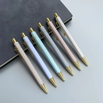 40шт тестени изделия цвят химикалка писалка половината от метал с луксозна химикалка писалка новост дръжки розово злато канцеларски материали, канцеларски материали, ученически принадлежности мода