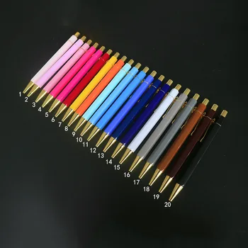 40шт тестени изделия цвят химикалка писалка половината от метал с луксозна химикалка писалка новост дръжки розово злато канцеларски материали, канцеларски материали, ученически принадлежности мода