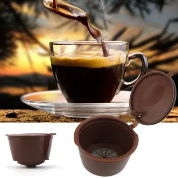 3шт домашна употреба кафяво кафе капсули за многократна употреба пластмасови за еднократна употреба съвместими кошници филтър кафе меки капсули, сладък вкус