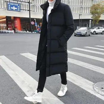 Мъжки дълъг naka яке палто луксозна марка зимни твърди черни паркове мъжете плюс размер 4XL дебели топли Slim Fit Мъжки палта