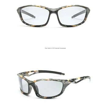 Шофиране фотохромичните слънчеви очила Риболов камуфлаж поляризирана Хамелеони промяна в цвета на слънчеви очила за жени, мъже Gafas de sol masculino