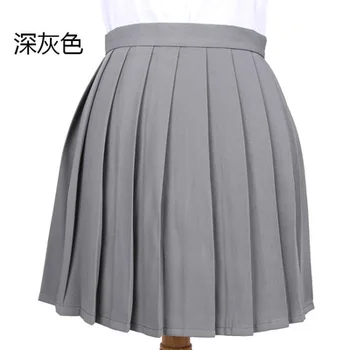 Гореща японски корейски версия на къси поли ученичка Плиссированная половината от поли училищни униформи cosplay студент Jk Academy десет цвята 3XL