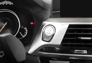 За BMW X3 G01 2018 ABS carbon fiber/chrome Car Engine Start Stop Keyless Start System Button Decoration Frame Cover Car-стайлинг