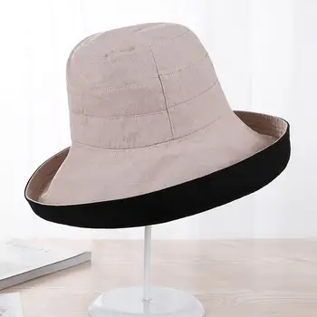2018 нови жени лято, слънце, шапка, широки полета Chapeu за момичета Praia Chapeau Femme капак на кутията памук upf 50 + брадичката кабел Мода