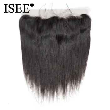 ISEE HAIR бразилско пряко дантелено фронтално затваряне 13*4 ухо до ухо безплатен част от предна 130% Destiny Реми Hair Безплатна доставка