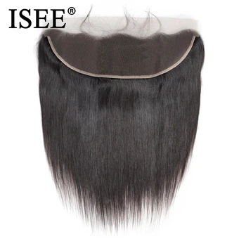 ISEE HAIR бразилско пряко дантелено фронтално затваряне 13*4 ухо до ухо безплатен част от предна 130% Destiny Реми Hair Безплатна доставка