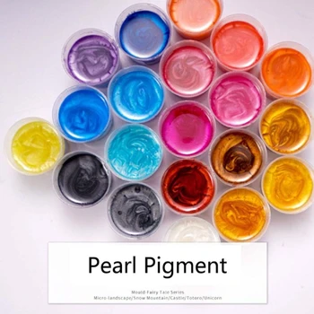 32 цветовете на козметични клас естествен седеф слюда минерален прах епоксидна смола, боя Перла пигмент направи си САМ бижута занаяти производство Accesso
