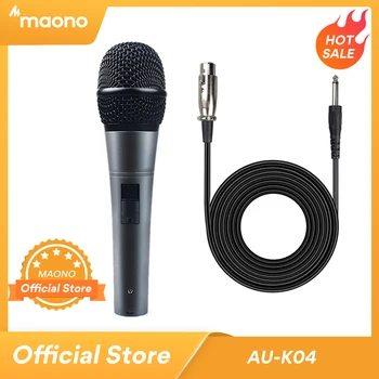 MAONO K04 професионален динамичен микрофон кардиоидный вокали кабелен микрофон с XLR кабел, щепсела и да играе микрофон за сценичното караоке KTV