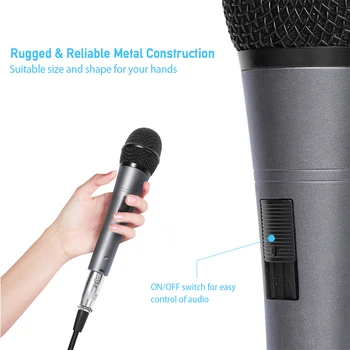 MAONO K04 професионален динамичен микрофон кардиоидный вокали кабелен микрофон с XLR кабел, щепсела и да играе микрофон за сценичното караоке KTV