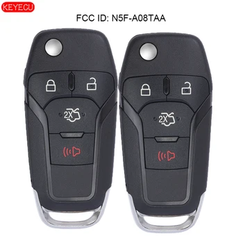KEYECU 2 бр. / лот флип дистанционно ключ Keyless Entry Fob 4 бутон за 315 mhz за Ford Fusion 2013-FCC ID: N5F-A08TAA