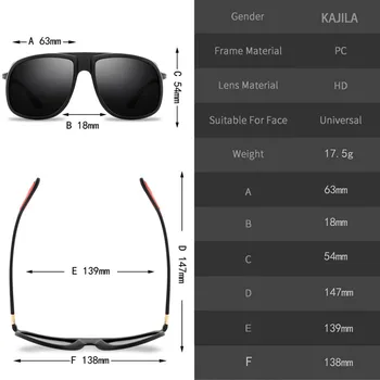 Ретро слънчеви очила мъжки поляризирани UV400 високо качество на мода шофиране квадратни очила марка слънчеви очила за човек gafas de sol hombre