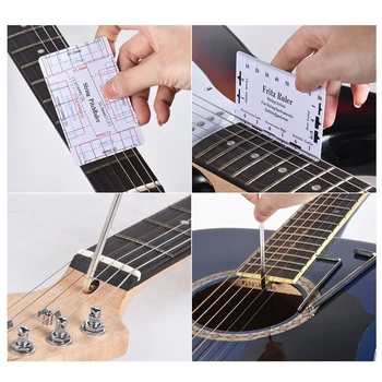 11шт китара поддръжка комплект за почистване на ред подмяна на музикален инструмент инструмент леки преносими музикални елементи