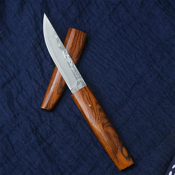 VG10 Дамасская стомана японски нож 60-62hrc вакуумно изпичане остър къмпинг, лов открит нож серия (самурайски стил)