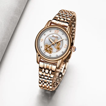 SUNKTA луксозни дамски часовник дамски водоустойчив розово злато стомана каишка дамски Ръчни часовници топ-марка часовници гривна Relogio Feminino
