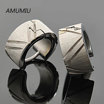 AMUMIU 316L неръждаема стомана мъжки обици-карамфили за рокер, продажба на Едро HZE015