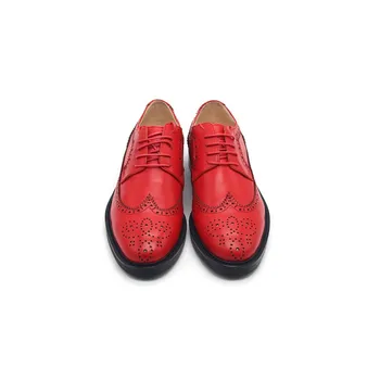 Чисто Нови Обувки, От Естествена Кожа, Мъжки Луксозен Дизайнерски Червена Бродерия На Сватбени Обувки Алпийка Изсечен На Върха На Крило Рокля Обувки Плюс Размер